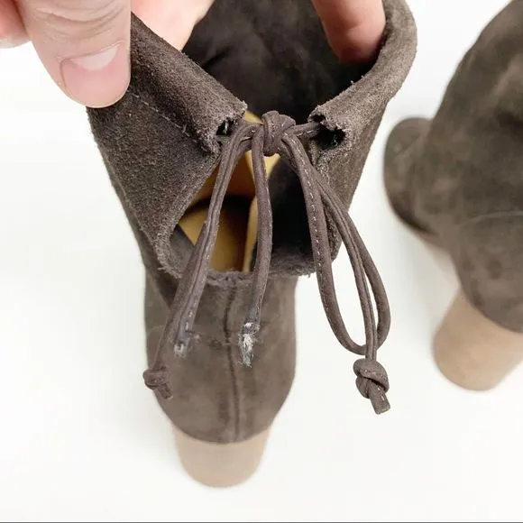 Madewell The Neva Foldover Boots in Suede Sz 9.5