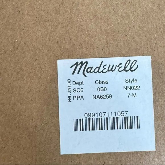 Madewell The Watkin Western Chelsea Ankle Boots 7 M Parchment NWT