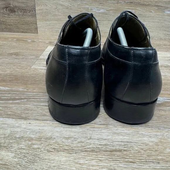 Magnanni Black Leather Oxford Dress Shoes Men's Size 12