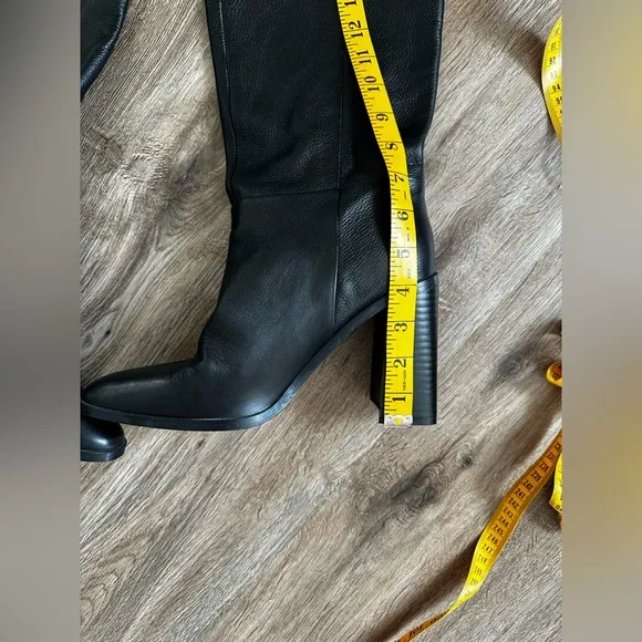 Mango Mer Leather Knee High Boots Size 9.5(40) NEW