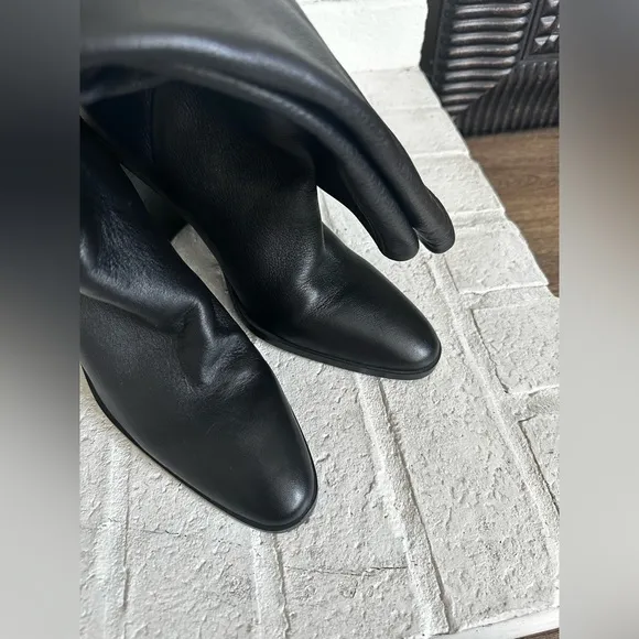 Mango Mer Leather Knee High Boots Size 9.5(40) NEW
