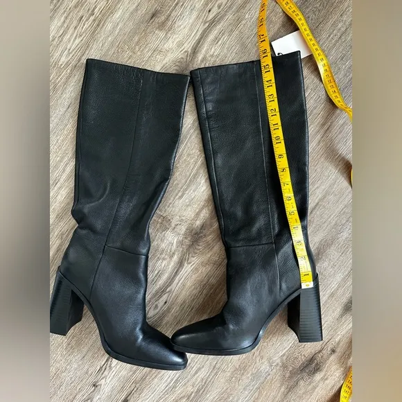 Mango Mer Leather Knee High Boots Size 9.5(40) NEW