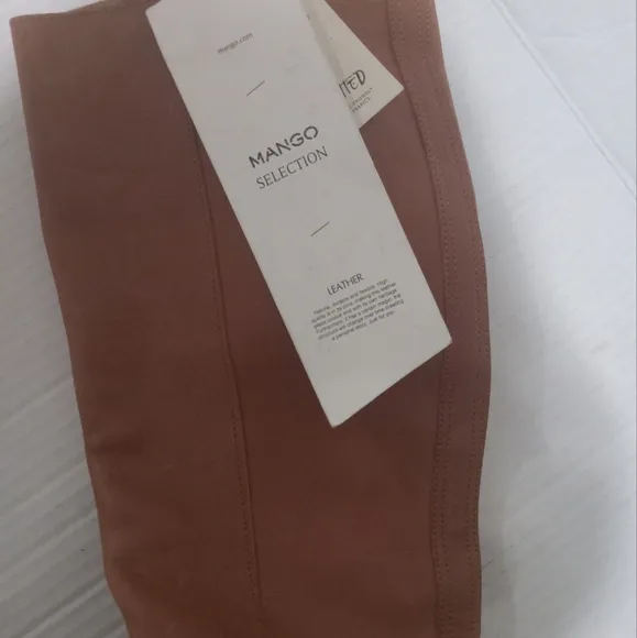 Mango Woman high Boots leather brown size 36