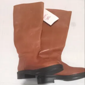 Mango Woman high Boots leather brown size 36