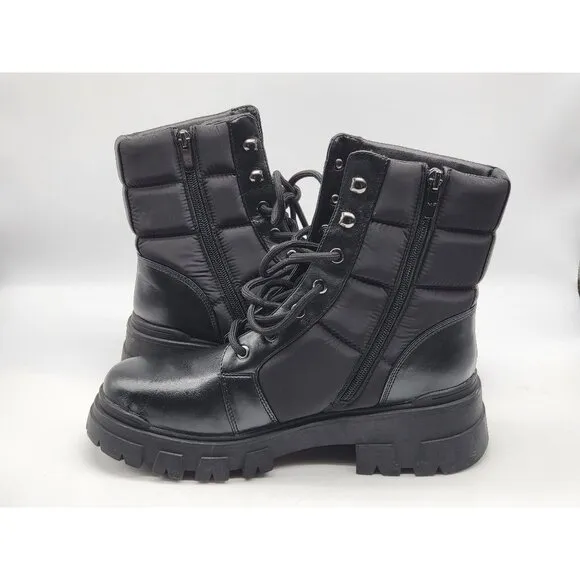 Marc Fisher Adie 2 Combat Womens Black Boots Size 9.5M