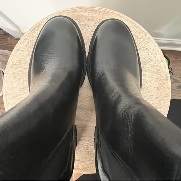 Marc Fisher Vanlisa Leather Lug Sole Pull On Chelsea Boots Size 11 NWOB