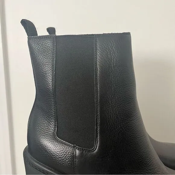 Marc Fisher Vanlisa Leather Lug Sole Pull On Chelsea Boots Size 11 NWOB