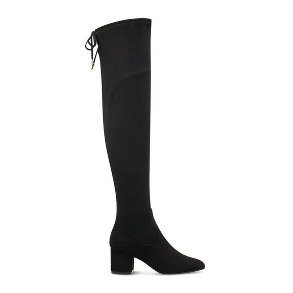 MARC FISHER Womens Black 21 Shaft Pretta Round Toe Block Heel Heeled Boots 10 M