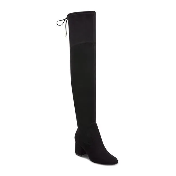 MARC FISHER Womens Black 21 Shaft Pretta Round Toe Block Heel Heeled Boots 10 M