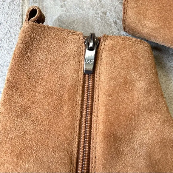 Marc Fisher Women’s Ulora Ankle Boots In Cognac Suede, Size 10