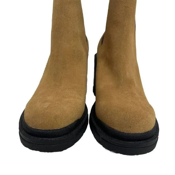 Marc Fisher Vanlisa Tan Suede Leather Boots Size 8.5M