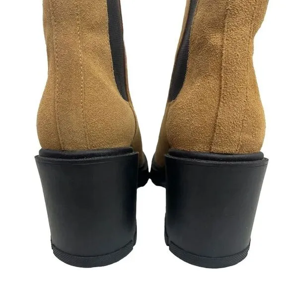 Marc Fisher Vanlisa Tan Suede Leather Boots Size 8.5M