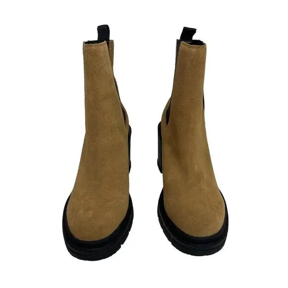 Marc Fisher Vanlisa Tan Suede Leather Boots Size 8.5M