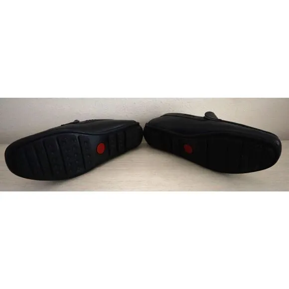 Marc Joseph New York Men Sz 8.5 Black Grainy Leather Nebraska Loafers Shoes