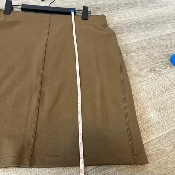 MARC O’POLO Swedish German Organic Cotton Mini Skirt Earthy Moss Green Brown L
