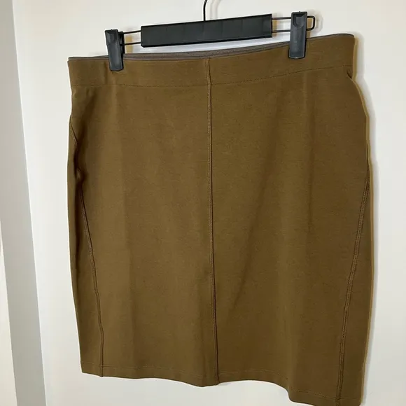 MARC O’POLO Swedish German Organic Cotton Mini Skirt Earthy Moss Green Brown L