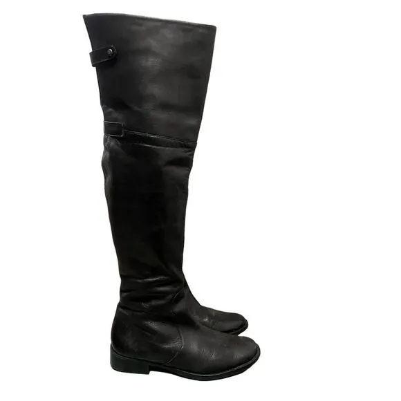 MATISSE BLACK LEATHER KNEE HIGH BOOTS SIZE 8.5
