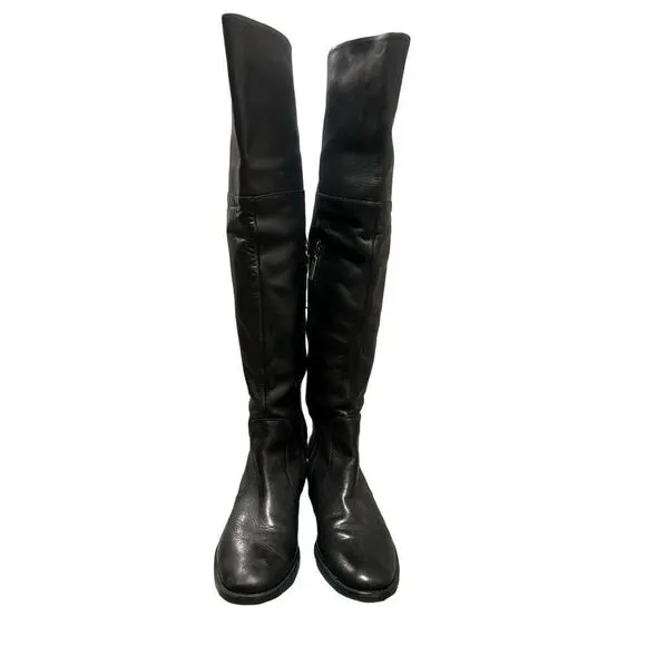 MATISSE BLACK LEATHER KNEE HIGH BOOTS SIZE 8.5