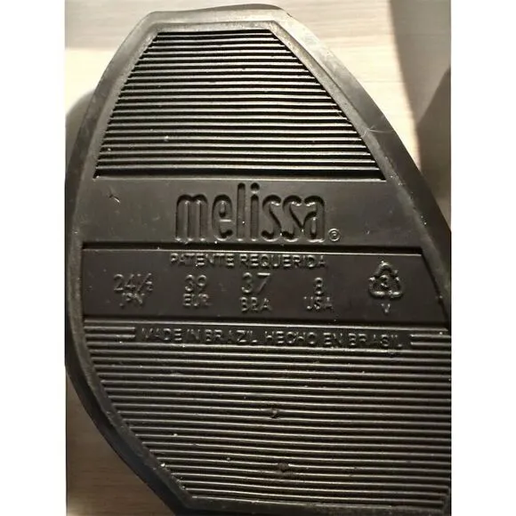 Melissa Black MelFlex Jelly Platform Ankle Strap Heel Shoe Vegan Sustainability