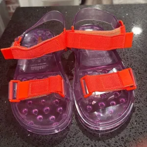 Melissa Papete Sandals in Lilac Orange Size 7 Preowned EUC