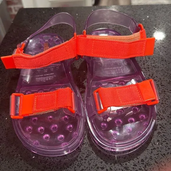 Melissa Papete Sandals in Lilac Orange Size 7 Preowned EUC