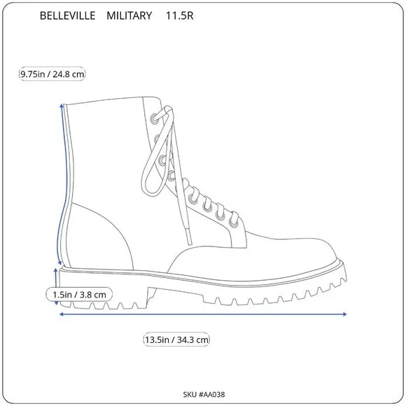 Men's 11.5R Belleville Cold/Wet Boots Insulated, Waterproof, Durable New in Box