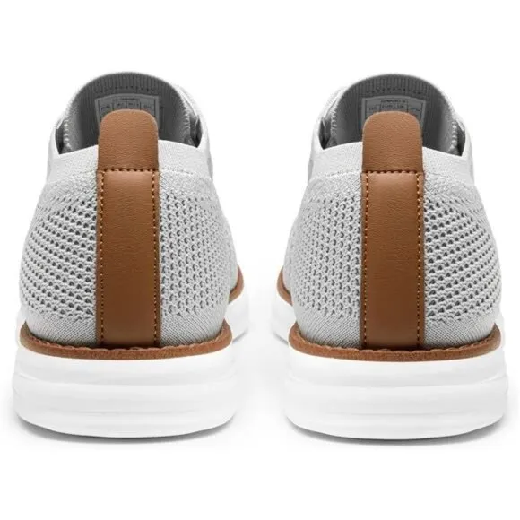 Men's Lightweight Knit Mesh Sneakers Breathable Lace-Up Casual Walking Shoes
