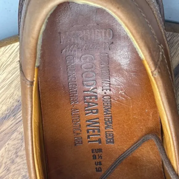 Mephisto Air Relax Derby Mens Brown Leather Goodyear Welt Casual Shoes