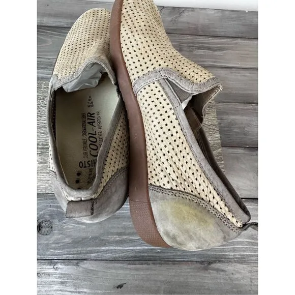MEPHISTO TIAGO PERFORATED LOAFER MEN LEATHER TAN SHOES AIR RELAX SIZE 9