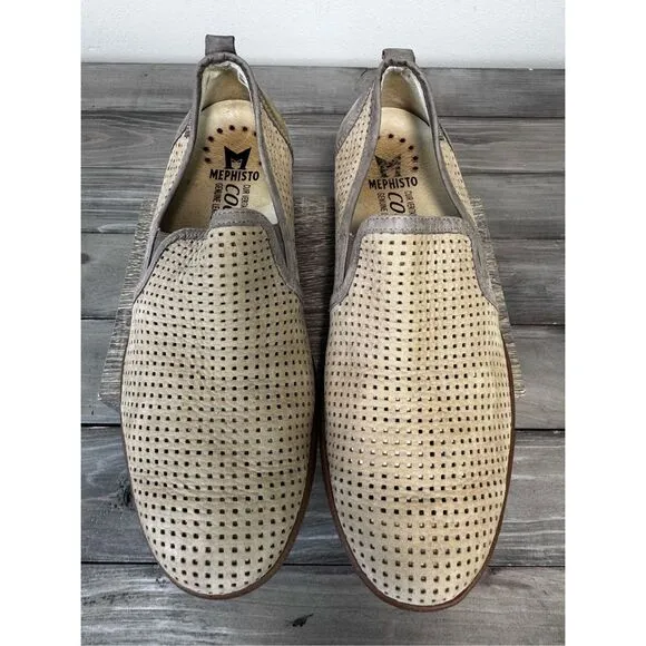 MEPHISTO TIAGO PERFORATED LOAFER MEN LEATHER TAN SHOES AIR RELAX SIZE 9