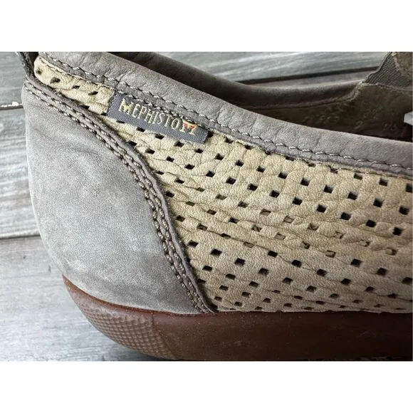 MEPHISTO TIAGO PERFORATED LOAFER MEN LEATHER TAN SHOES AIR RELAX SIZE 9