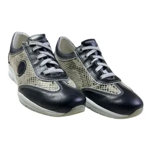 Mephisto Women's Athleisure Leather Air-Jet System Sneakers Shoes Black Size 7