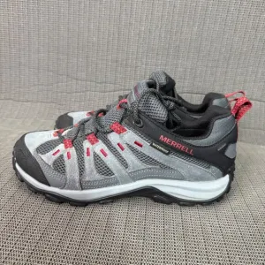 Merrell Alverstone 2 Mens Size 10 Gray/Red Waterproof Hiking Shoes