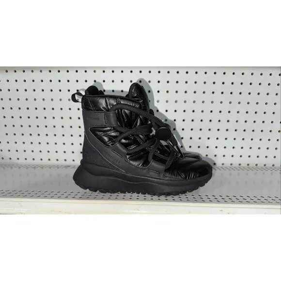 Merrell Cloud Puff Lace Polar Womens WP Insulated Winter Snow Boots Size 7 Black