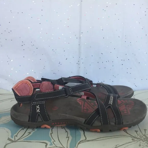 Merrell Cocoa Coral Sandspur Strappy Hiking Camping Sandals Brown Women - Size 6