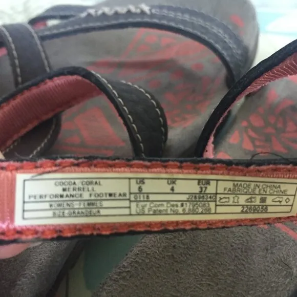 Merrell Cocoa Coral Sandspur Strappy Hiking Camping Sandals Brown Women - Size 6