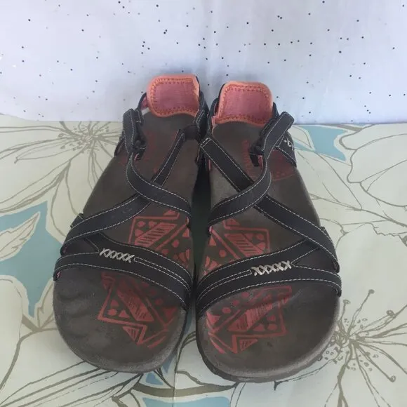 Merrell Cocoa Coral Sandspur Strappy Hiking Camping Sandals Brown Women - Size 6