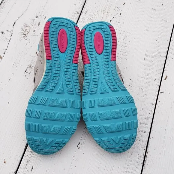 Merrell Girls Free Roam Jungle Moc Leather Slip-On Shoes Sz 7M/ 38