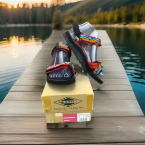✅Merrell Kathmandu II Sandals Youth3 Hiking Strappy Multicolor Hook &amp; Loop Flats