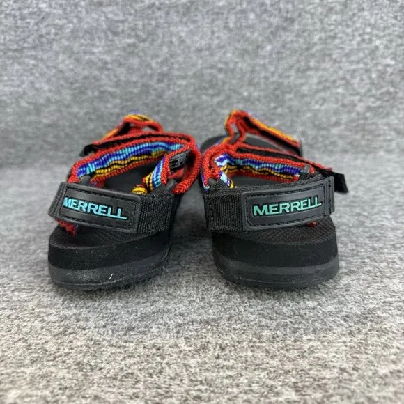 ✅Merrell Kathmandu II Sandals Youth3 Hiking Strappy Multicolor Hook &amp; Loop Flats