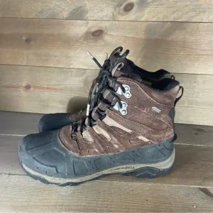 Merrell Moab polar mens size 9 shoes brown waterproof insulated winter boots