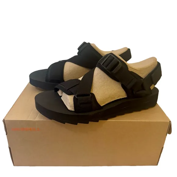 Merrell New Mens Size 10 and 12 1TRL’s Alpine Strap Outdoor Sandals Black