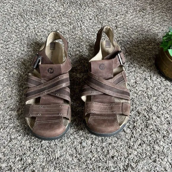 Merrell Traveler Fisher Boulder Hiking Fisherman Sandals J62213 Espresso Men 13