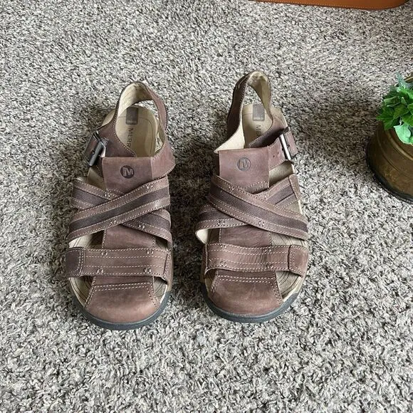 Merrell Traveler Fisher Boulder Hiking Fisherman Sandals J62213 Espresso Men 13