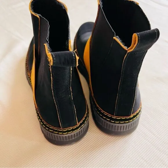 Mia Womens Ankle Chelsea Boots Leader Low Casual Comfort Black Pull On 39 US 8.5