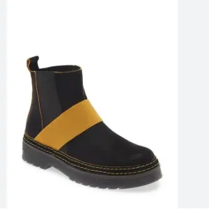 Mia Womens Ankle Chelsea Boots Leader Low Casual Comfort Black Pull On 39 US 8.5