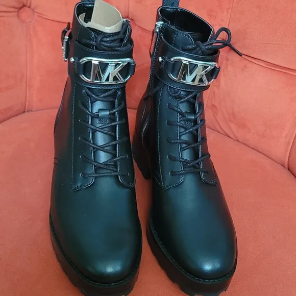 Michael Kors Kincaid Leather Combat Boot Women's Size 8