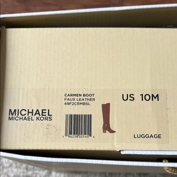 Michael Kors Tan Heeled Boots Smooth Leather