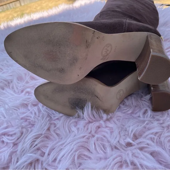 Michael Kors Women's 6.5 Regina Brown Suede Tall/Over The Knee Boots $460.