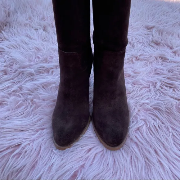 Michael Kors Women's 6.5 Regina Brown Suede Tall/Over The Knee Boots $460.